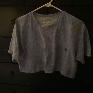Hollister crop top size XS new with tags blue and white